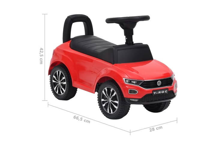 Potkuauto Volkswagen T-Roc punainen - Polkuauto