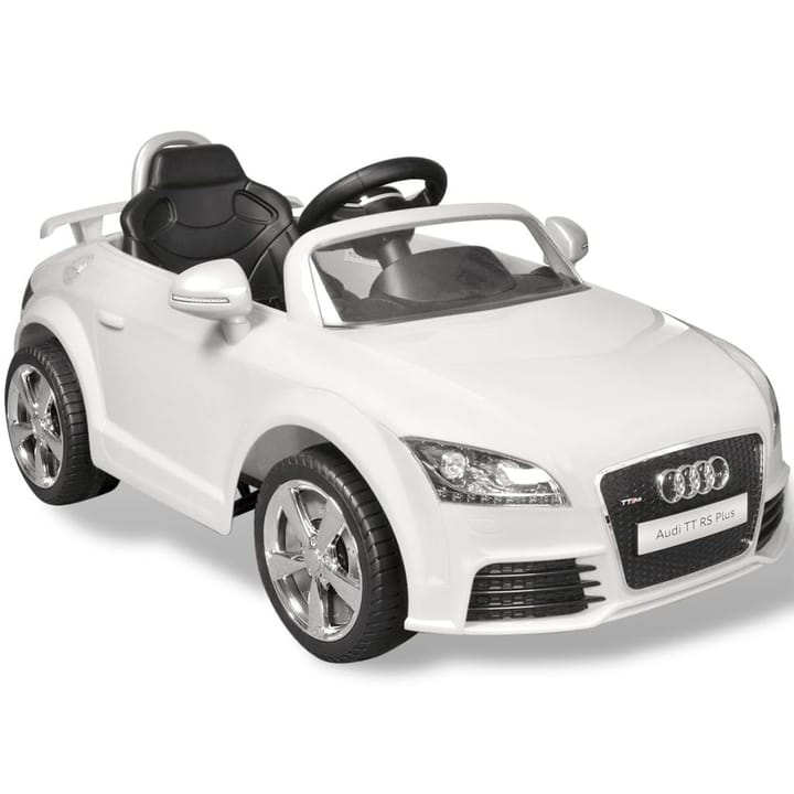 Audi TT RS Istuttava Auto Lapsille Kauko-ohjaimella - Valkoinen - Sähköauto lapsille