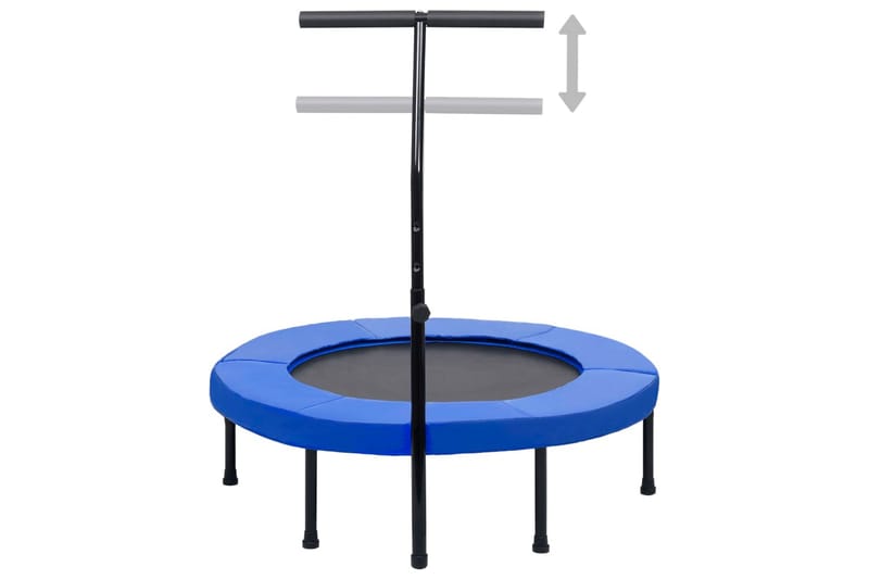 Fitness trampoliini kahvalla ja turvatyynyllä 102 cm - Sininen - Urheilu & vapaa-aika - Leikki & liikunta - Leikkipaikka & ulkoleikit - Trampoliini
