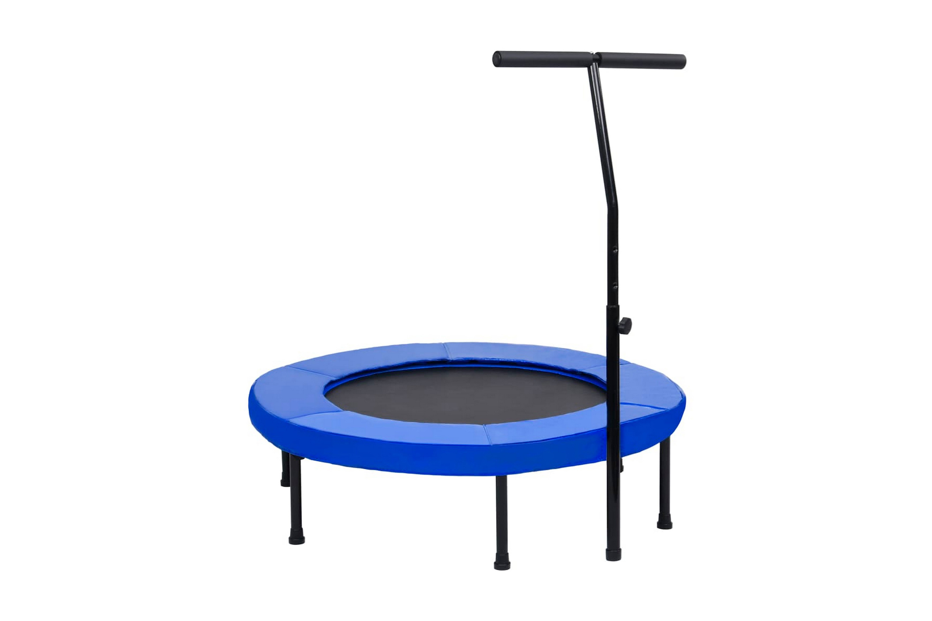 Fitness trampoliini kahvalla ja turvatyynyllä 102 cm - Sininen