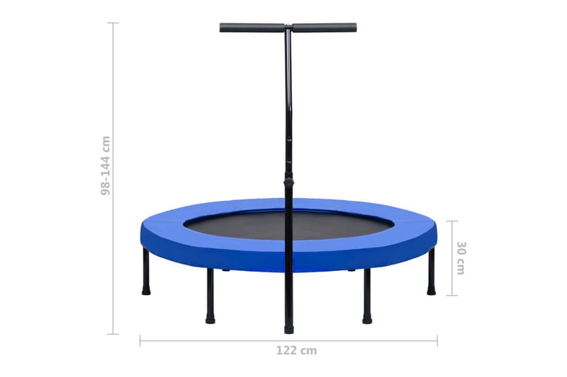 Fitness trampoliini kahvalla ja turvatyynyllä 122 cm - Urheilu & vapaa-aika - Leikki & liikunta - Leikkipaikka & ulkoleikit - Trampoliini