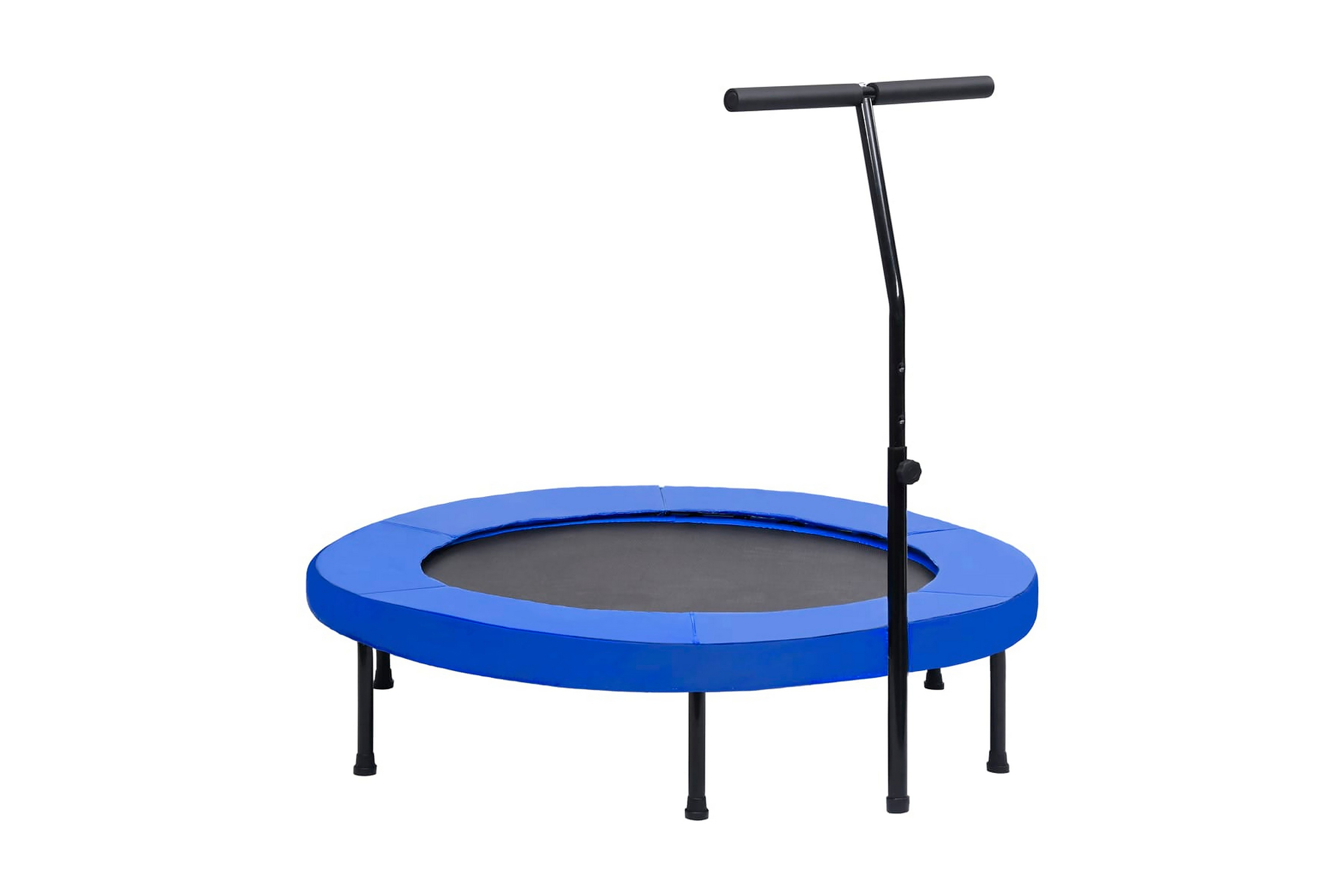 Fitness trampoliini kahvalla ja turvatyynyllä 122 cm -