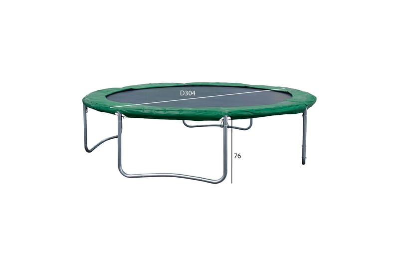 Trampoliini 304cm Vihreällä matolla - Urheilu & vapaa-aika - Leikki & liikunta - Leikkipaikka & ulkoleikit - Trampoliini