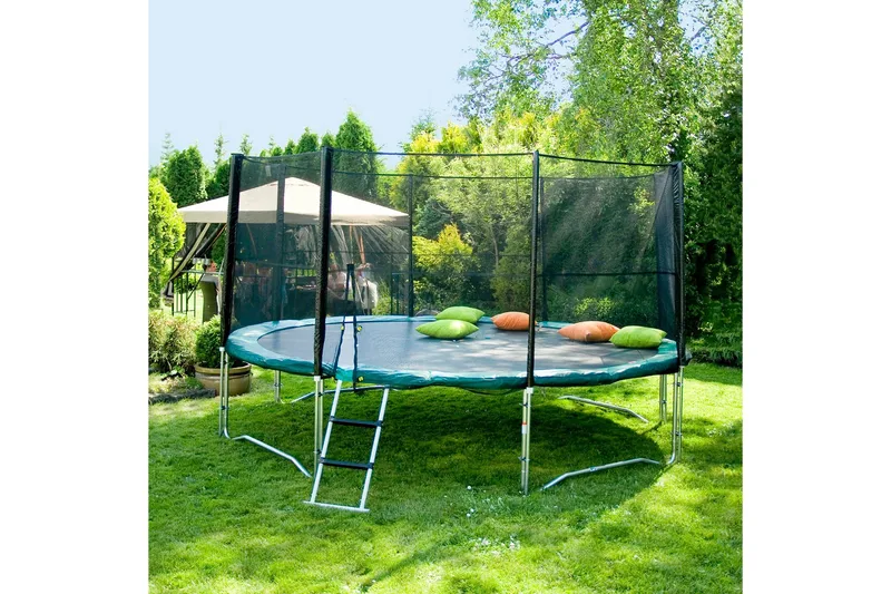 Trampoliini 304cm Vihreällä matolla - Urheilu & vapaa-aika - Leikki & liikunta - Leikkipaikka & ulkoleikit - Trampoliini