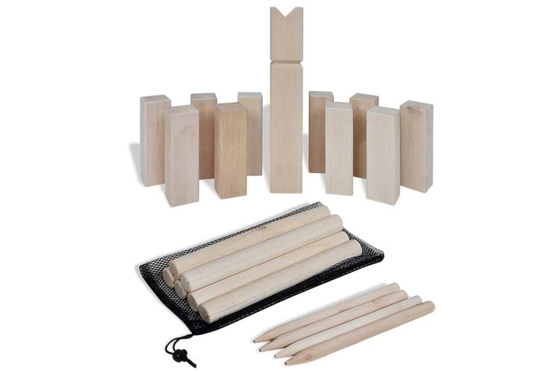 Puinen Kubb Pelisarja - Urheilu & vapaa-aika - Leikki & liikunta - Ulkopelit - Jousipyssy, maalitaulu & nuolet