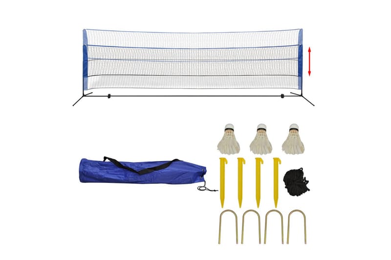 Sulkapalloverkko Sulilla 500x155 cm - Monivärinen - Urheilu & vapaa-aika - Leikki & liikunta - Ulkopelit
