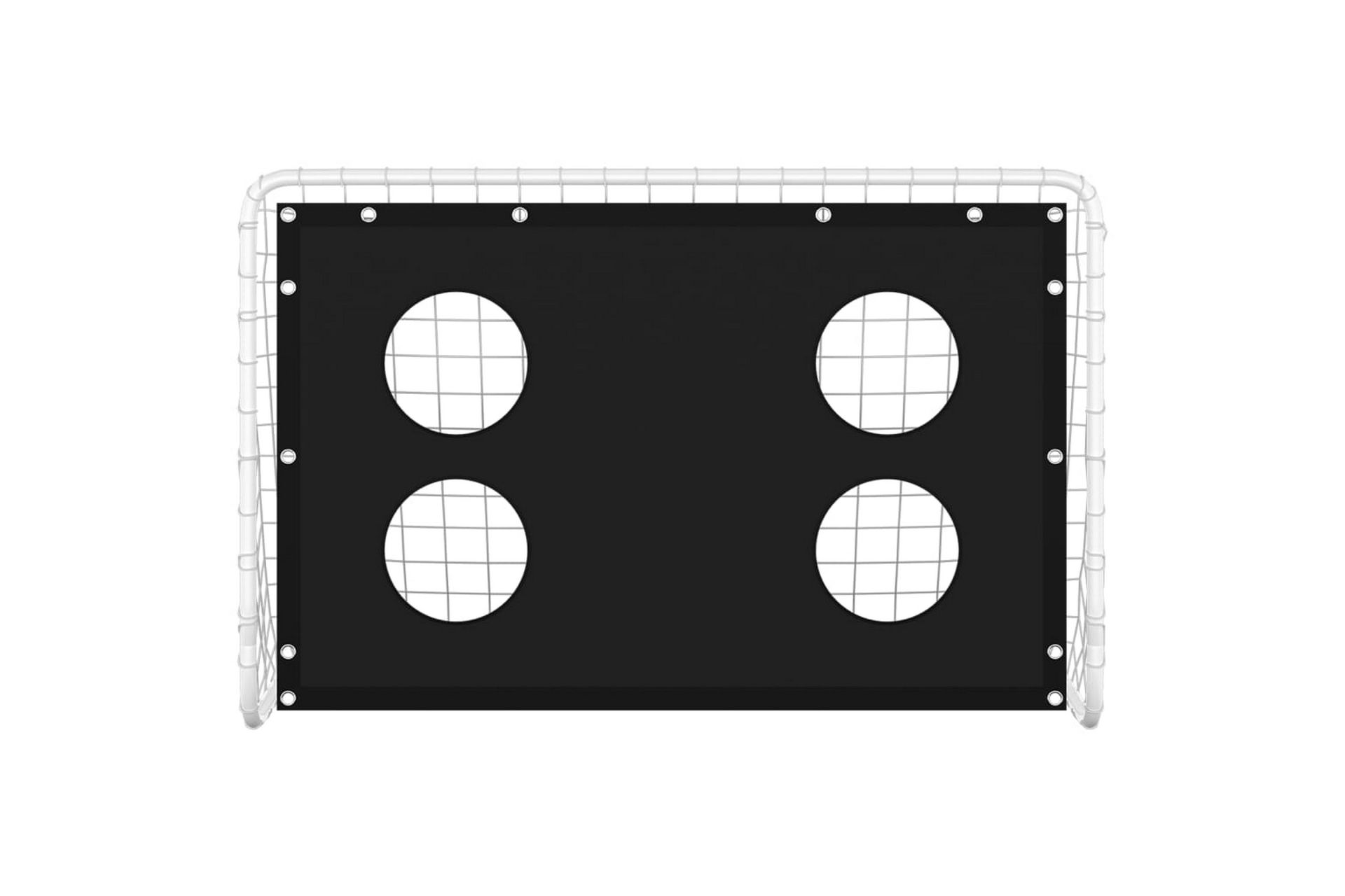 Jalkapallomaali harjoitusverkko teräs 184x61x122 cm - Musta - Urheilu & vapaa-aika - Leikki & liikunta - Urheilutarvikkeet & urheiluvarusteet - Jalkapallo