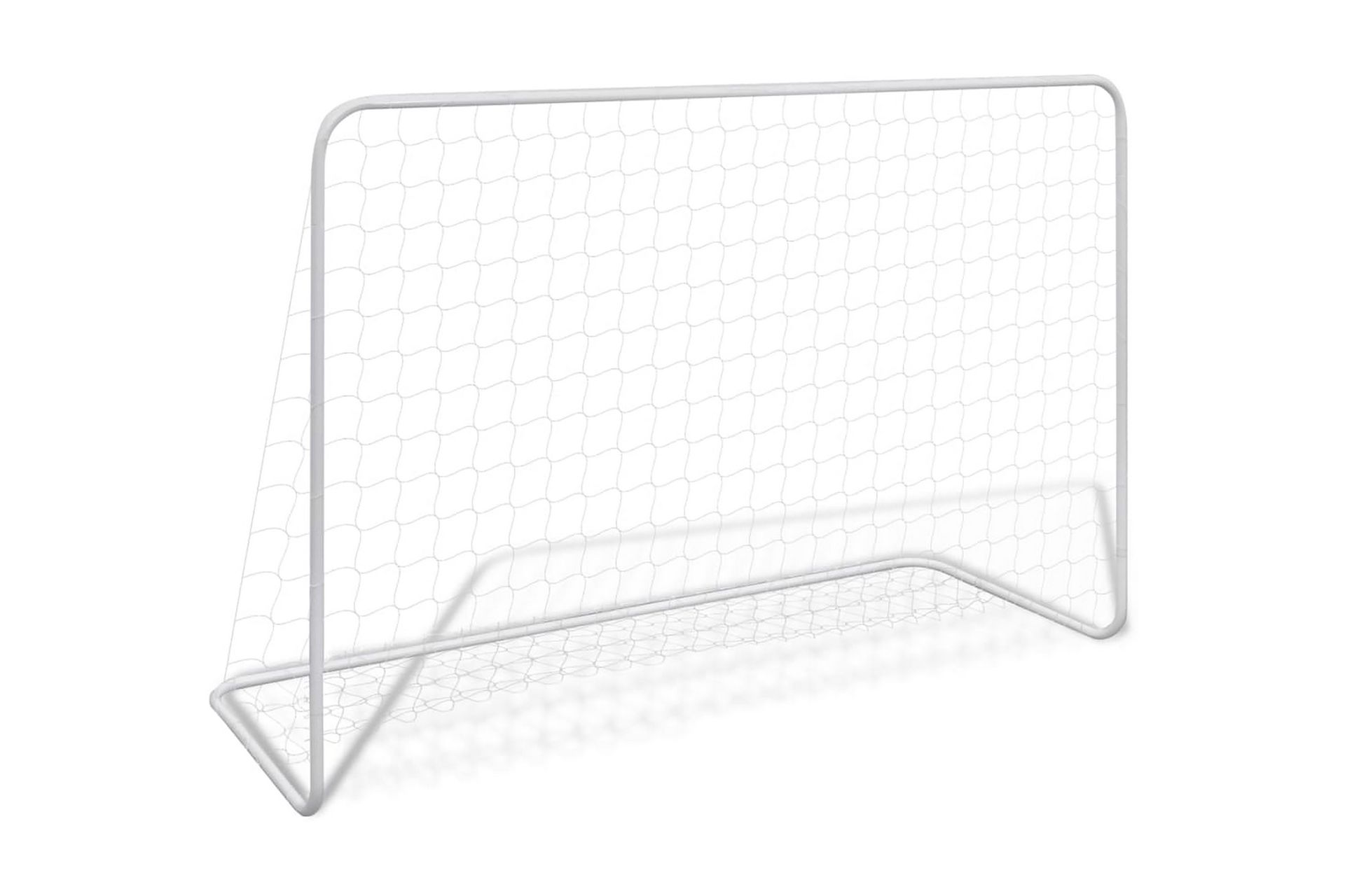 Jalkapallomaalit verkolla 2 kpl teräs 182x61x122cm valkoinen - Valkoinen - Urheilu & vapaa-aika - Leikki & liikunta - Urheilutarvikkeet & urheiluvarusteet - Jalkapallo