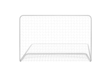 Jalkapallomaalit verkolla 2 kpl teräs 182x61x122cm valkoinen - Valkoinen - Urheilu & vapaa-aika - Leikki & liikunta - Urheilutarvikkeet & urheiluvarusteet - Jalkapallo