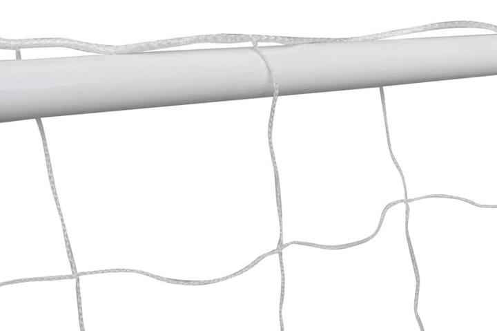 Jalkapallomaalit verkolla 2 kpl teräs 182x61x122cm valkoinen - Valkoinen - Jalkapallo