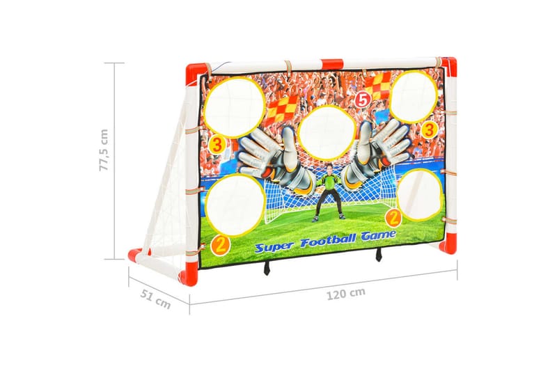 Lasten jalkapallomaalisarja maaliseinällä 120x51x77,5 cm - Monivärinen - Urheilu & vapaa-aika - Leikki & liikunta - Urheilutarvikkeet & urheiluvarusteet - Jalkapallo