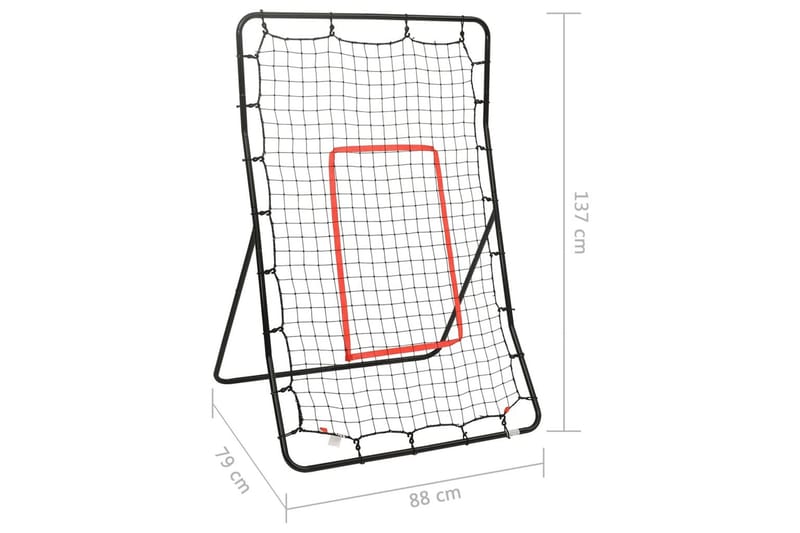 Softball palauttaja 88x79x137 cm Teräs - Musta - Jalkapallo