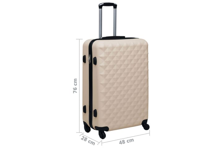 Kovapintainen matkalaukku kulta ABS - Kova matkalaukku