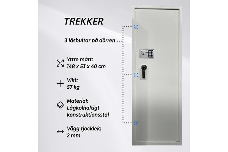 Trekker Asekaappi 10 Aseelle, AS1000 V2 - Musta - Urheilu & vapaa-aika - Metsästys & kalastus - Metsästys & metsästystarvikkeet - Metsästysaseet