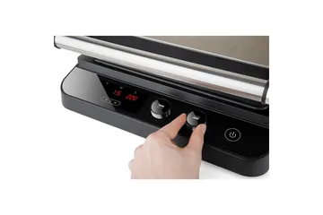 Pöytägrilli Black+Decker Harjattu teräs Lämpötilan säädin 2000W - Piha & ulkoaltaat - Grillaus - Muut grillit - Kannettava grilli & retkigrilli