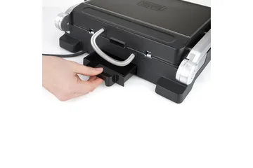 Pöytägrilli Black+Decker Harjattu teräs Lämpötilan säädin 2000W - Piha & ulkoaltaat - Grillaus - Muut grillit - Kannettava grilli & retkigrilli