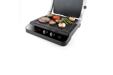 Pöytägrilli Black+Decker Harjattu teräs Lämpötilan säädin 2000W - Piha & ulkoaltaat - Grillaus - Muut grillit - Kannettava grilli & retkigrilli
