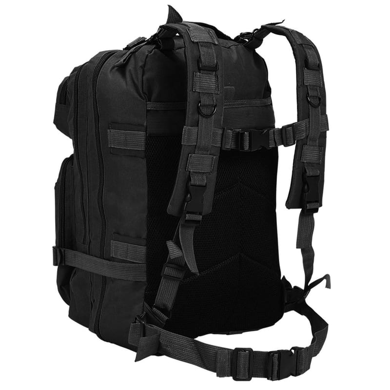 Armeijatyylinen reppu 50 l musta - Musta - Urheilu & vapaa-aika - Retkeily & vaellus - Pakkaus vaellukselle - Rinkka