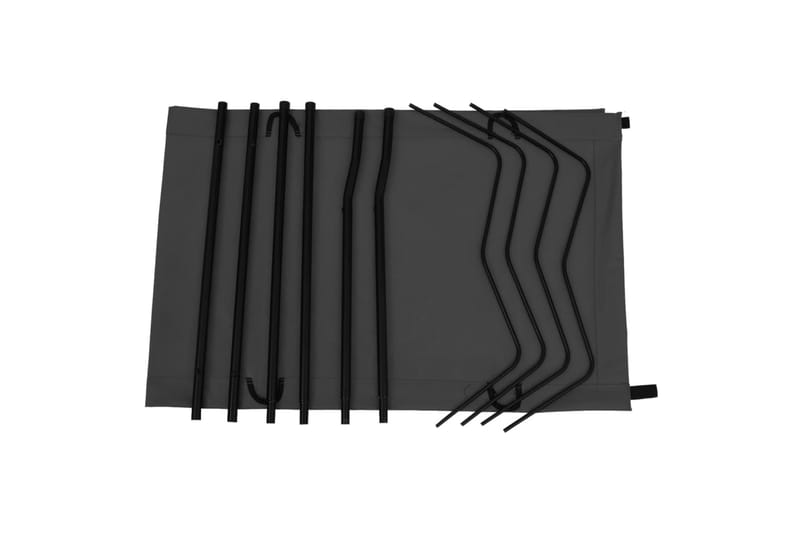 Retkisängyt 2 kpl 180x60x19 cm Oxford-kangas ja teräs musta - Musta - Urheilu & vapaa-aika - Retkeily & vaellus - Retkeilykalusteet