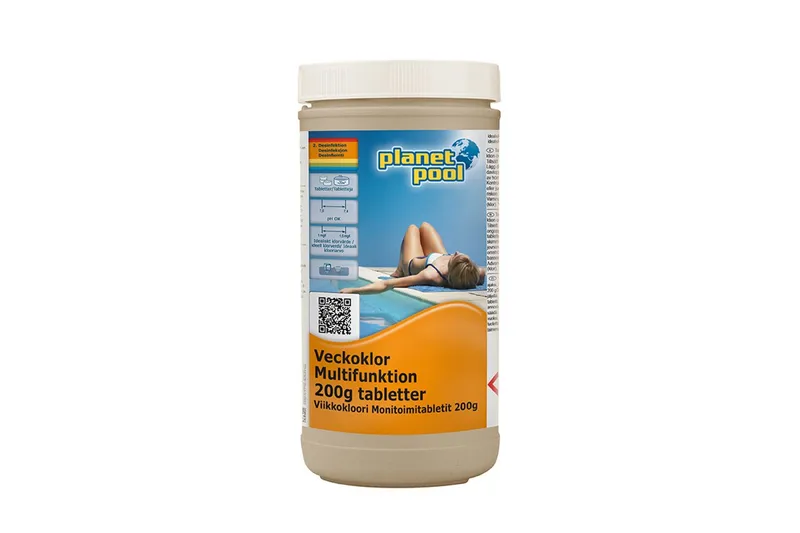 Vedenhoito Planet Pool Viikkokloori Monitoimi 200 g kappale 1 kg, 1 kg