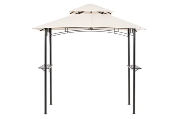 Lusthus Beliani Naro Beige/svart Beige||Black - Puutarhakalusteet - Aurinkosuoja - Paviljonki - Paviljonki katoksella