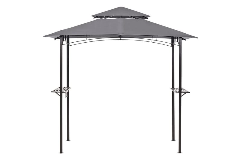 Lusthus Beliani Naro Beige/svart Grey||Black - Puutarhakalusteet - Aurinkosuoja - Paviljonki - Paviljonki katoksella