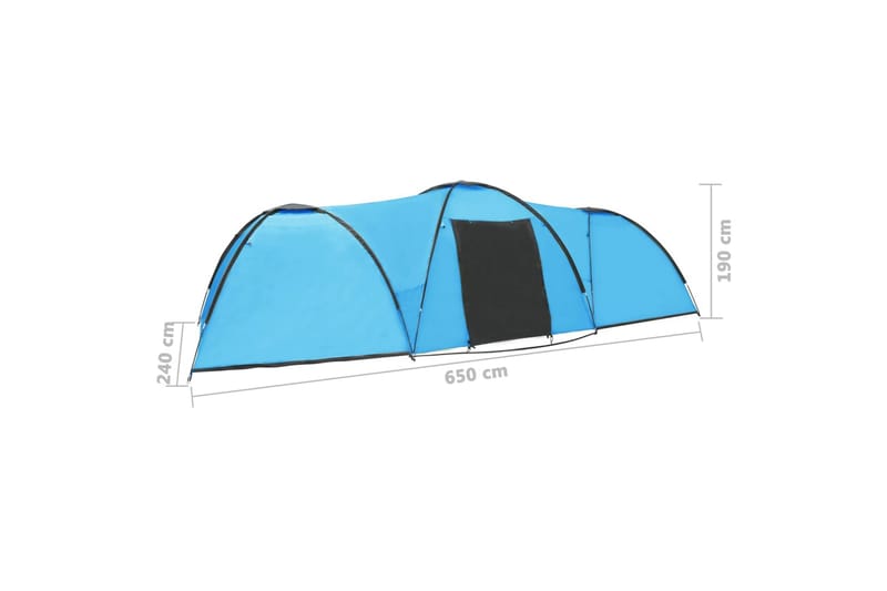 Retkeilyteltta iglu 650x240x190 cm 8 henkilöä sininen - Urheilu & vapaa-aika - Retkeily & vaellus - Teltat - Perheteltta