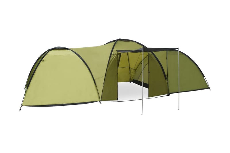 Retkeilyteltta iglu 650x240x190cm 8 henkilöä vihreä - Vihreä - Urheilu & vapaa-aika - Retkeily & vaellus - Teltat - Perheteltta