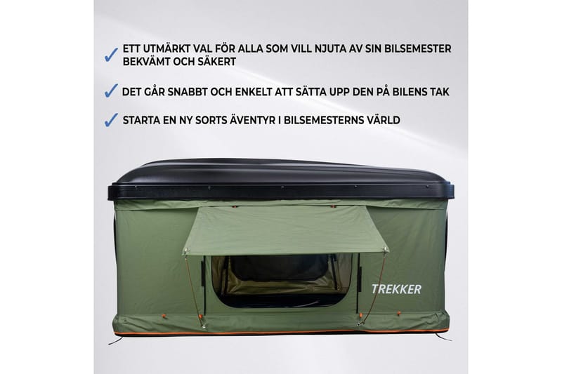 Trekker Katusteltta Hut M - Musta - Urheilu & vapaa-aika - Retkeily & vaellus - Teltat