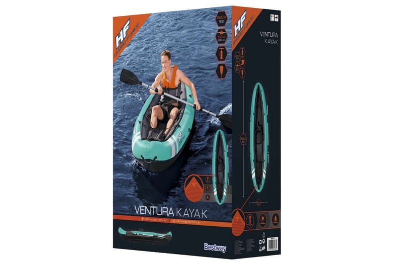 Bestway Hydro-Force Ventura kajakki 280x86 cm - Urheilu & vapaa-aika - Ulkoilu - Kanootit & kajakit - Kajakkimelonta