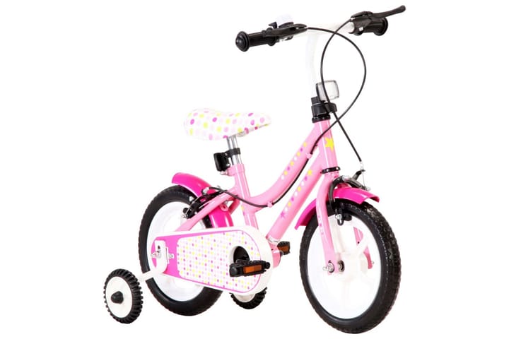 Lasten pyörä 12 valkoinen ja pinkki - Pinkki - Polkupyörät - Lasten pyörä & junioripyörä