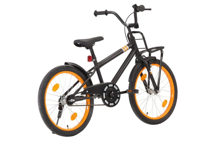 Lasten pyörä etutarakalla 20 musta ja oranssi - Polkupyörät - Lasten pyörä & junioripyörä