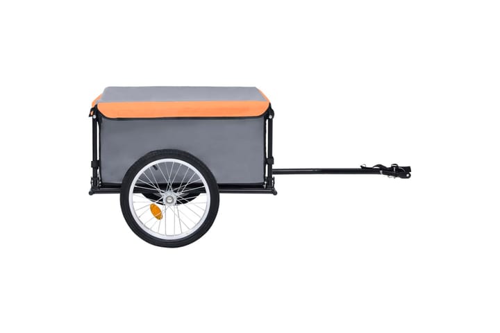 Polkupyörän peräkärry harmaa ja oranssi 65 kg - Polkupyörät - Polkupyörän tarvikkeet