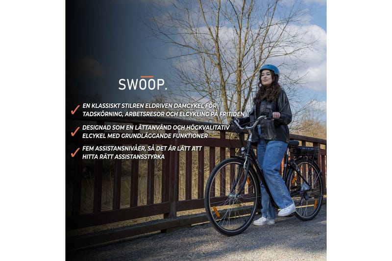 Swoop Sähköpyörä Classic, Naiset 28 - Musta - Urheilu & vapaa-aika - Ulkoilu - Polkupyörät