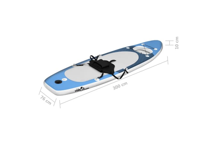 Täytettävä SUP-lautasarja merensininen 300x76x10 cm - Sininen - Vesileikit & vesiurheilu