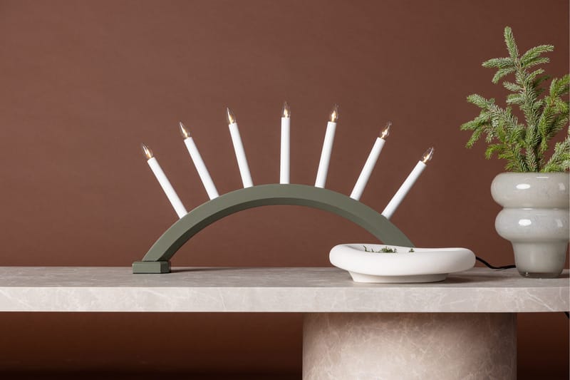 Kebnekaise Kynttilänjalka - Vihreä - Valaistus - Jouluvalaistus - Kyntteliköt