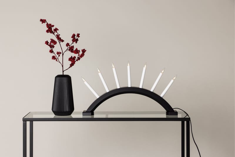 Kebnekaise Kynttilänjalka - Musta - Valaistus - Jouluvalaistus - Kyntteliköt