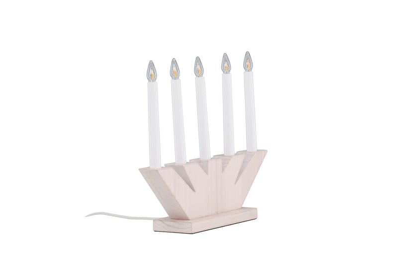 Joulukynttelikkö Verbier 41 cm - Valkoinen - Valaistus - Jouluvalaistus - Kyntteliköt