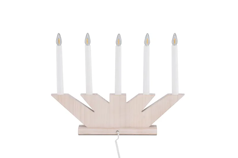 Joulukynttelikkö Verbier 41 cm - Valkoinen - Valaistus - Jouluvalaistus - Kyntteliköt