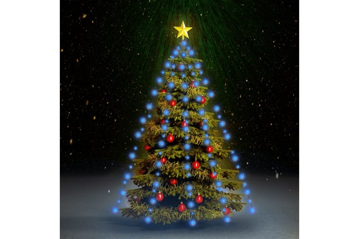 Joulukuusen valoverkko 210 LED-valoa sininen 210 cm - Sininen - Jouluvalot - Joulukuusen valaistus