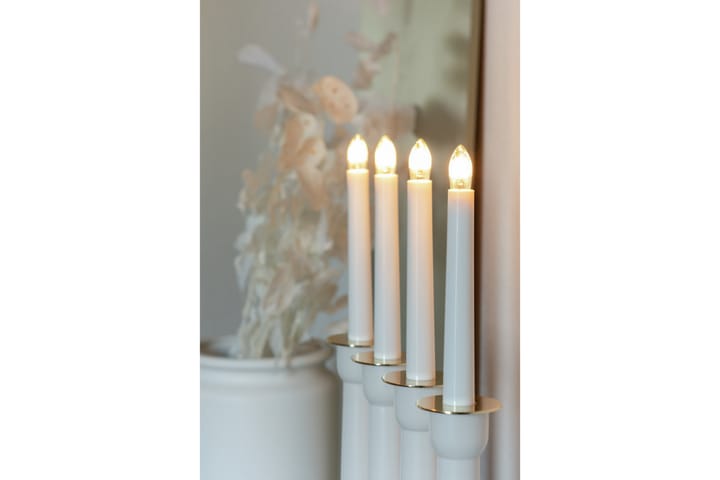 Kynttelikkö 4 kynttilää Puu Valkoinen - Konstsmide - Kyntteliköt - Jouluvalot