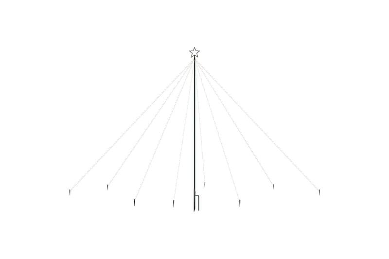 Joulukuusen valot sisä-/ulkokäyttöön 576 x LED sininen 3,6m - Sininen - Jouluvalot ulos