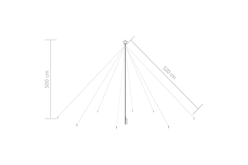 Joulukuusen valot sisä-/ulkokäyttöön 800 x LED kylmä 5 m - Valkoinen - Jouluvalot ulos