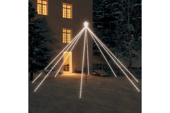 Joulukuusen valot sisä-/ulkokäyttöön 800 x LED kylmä 5 m - Valkoinen - Jouluvalot ulos