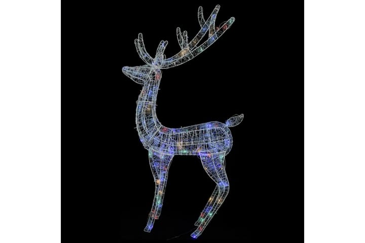 Jouluporo akryyli XXL 250 LED-valoa 180 cm värikäs - Jouluvalot ulos