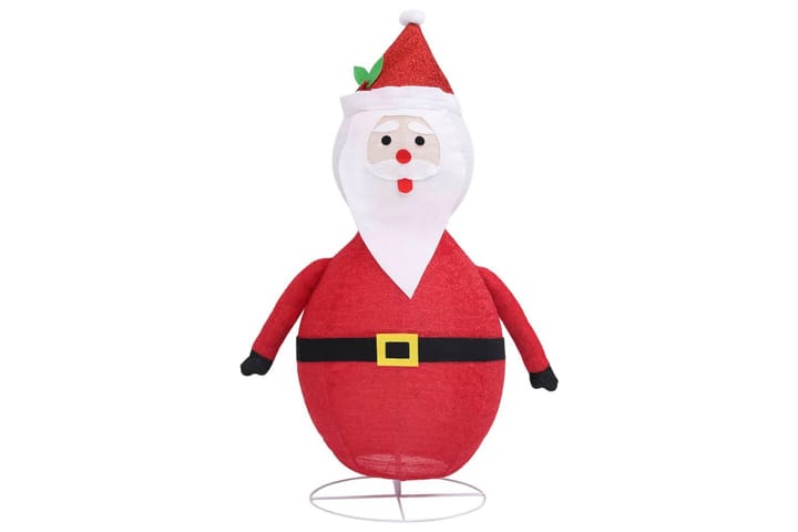 Joulupukki joulukoriste LED-valoilla ylellinen kangas 60 cm - Punainen - Jouluvalot ulos