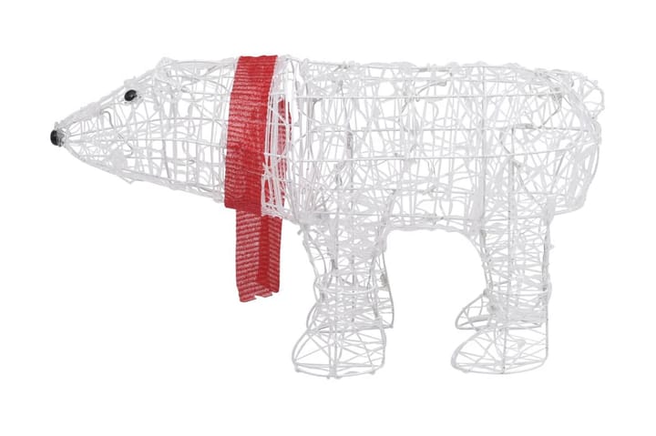 Jouluvalokoriste karhu 45 LED-valoa 71x20x38 cm akryyli - Jouluvalot ulos