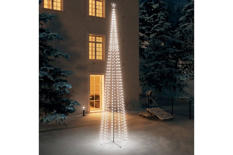 Kartio joulukuusi 752 kylmän valkoista LED-valoa 160x500 cm - Valkoinen - Valaistus - Jouluvalaistus - Jouluvalot ulos