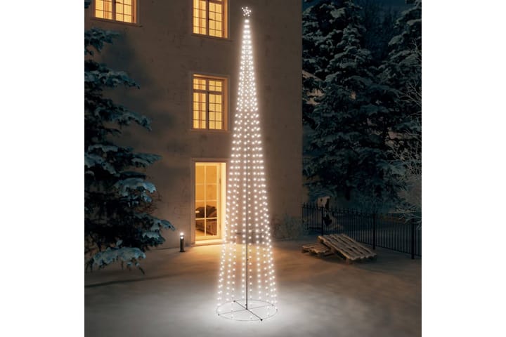 Kartio joulukuusi 752 kylmän valkoista LED-valoa 160x500 cm - Valkoinen - Jouluvalot ulos