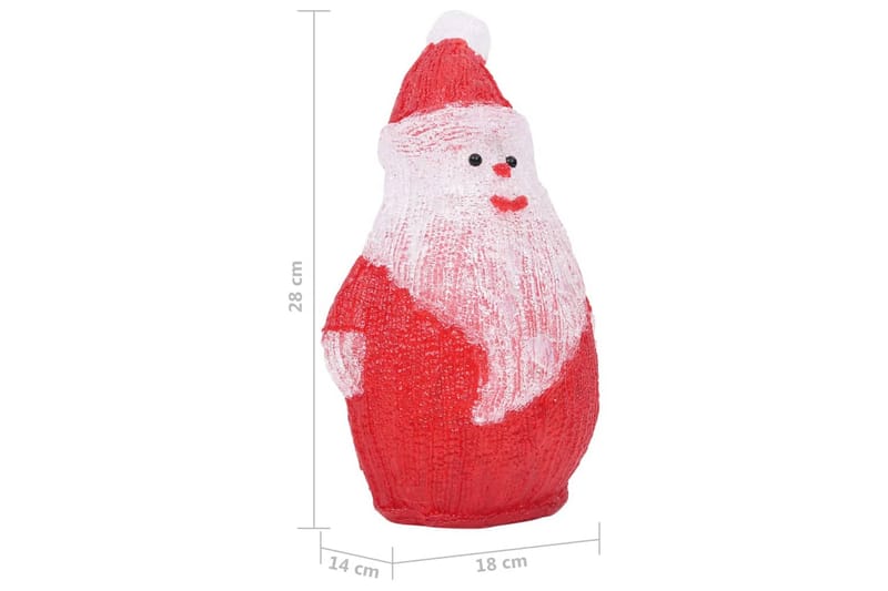 LED-joulupukki akryyli sisä- ja ulkokäyttöön 28 cm - Valaistus - Jouluvalaistus - Jouluvalot ulos